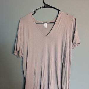 H&M Light Green V Neck Top